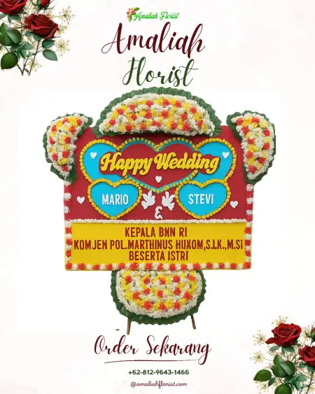 Papan Bunga Pernikahan Gondrong